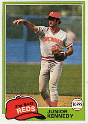 1981 Topps Baseball Cards      447     Junior Kennedy